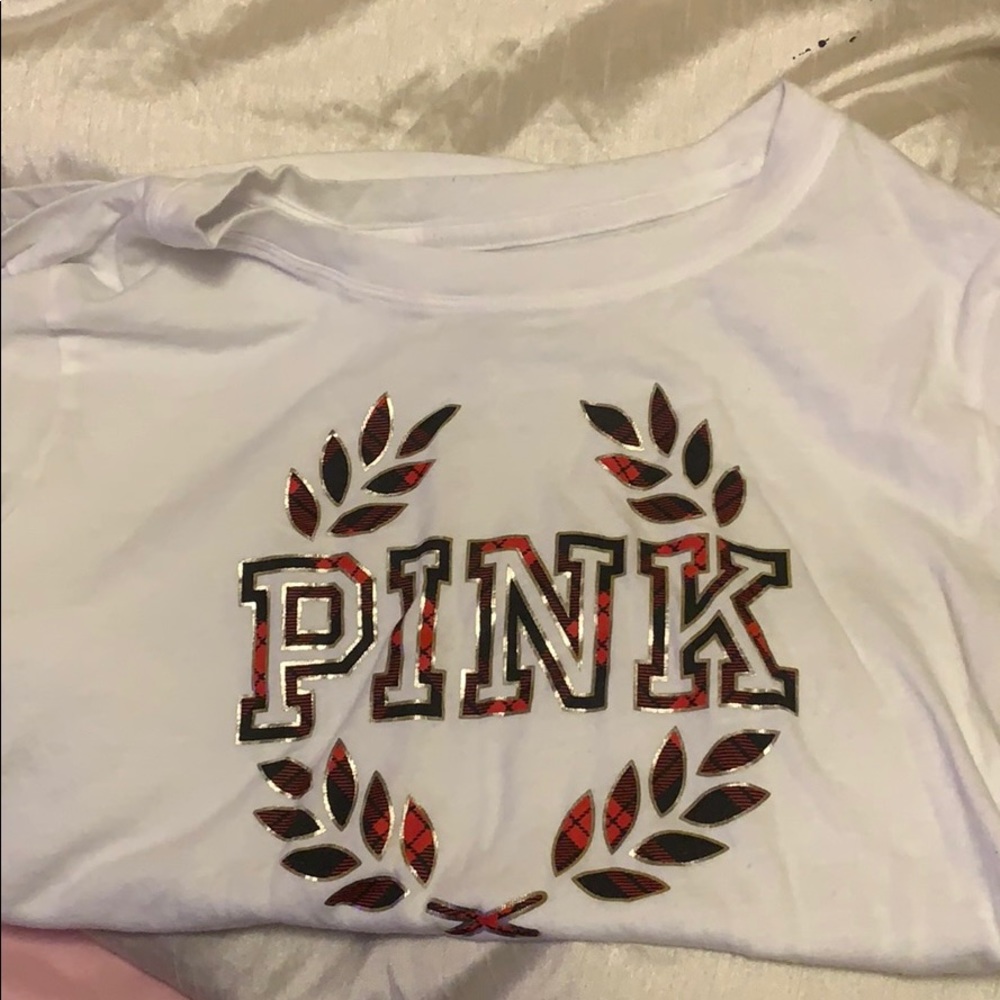 White pink small tee